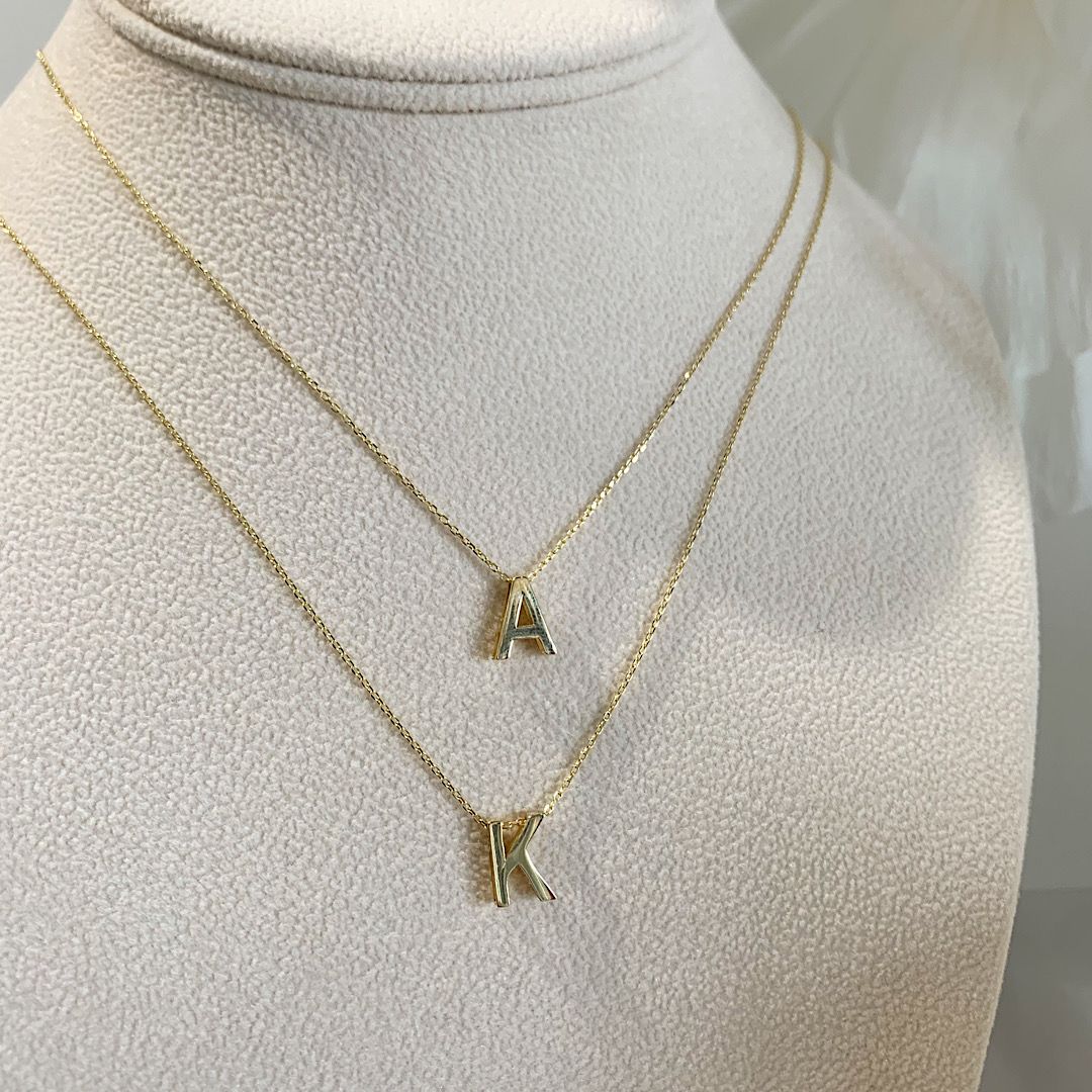 Initial Necklace 14K