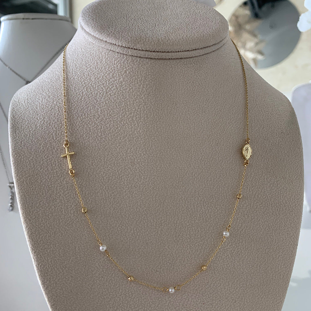 14K Gold & Pearls Necklace