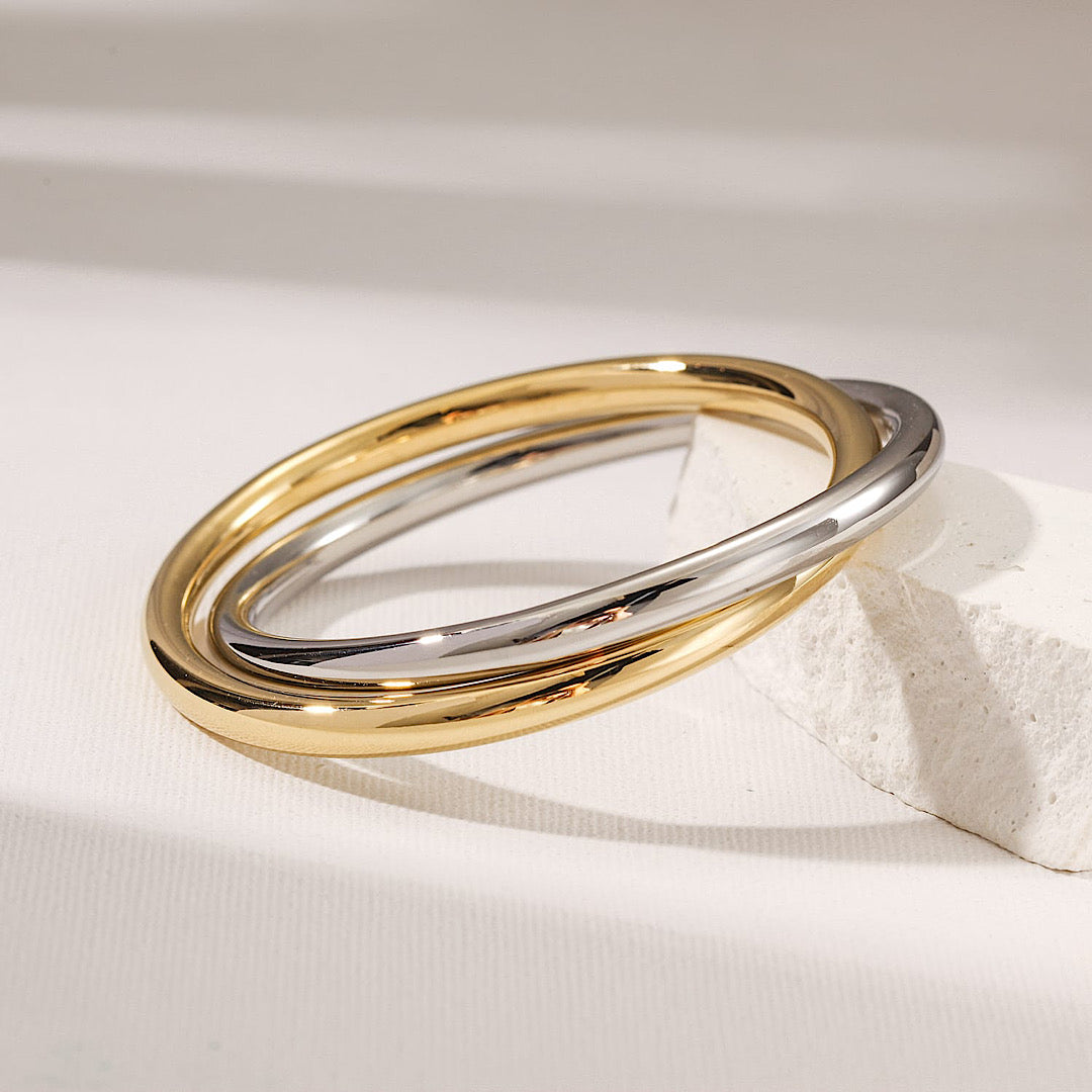 Two Tone Small Bangle